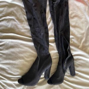 Open Toe Knee High Boots
